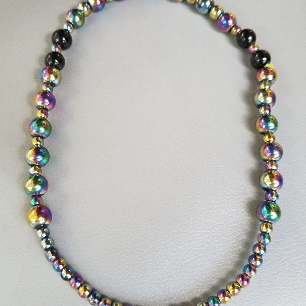 Cool galaxy metal beaded necklace